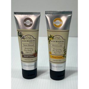 A La Maison - Moisturizing Hand Cream - Sweet Almond - Honey Suckle - 2 Pack